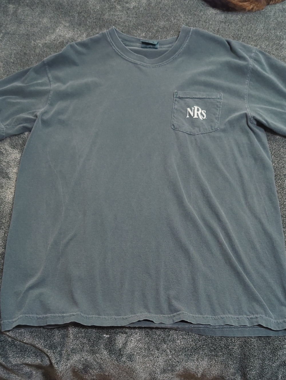 Comfort Colors Men's Short Sleeve Pocket Tee in Slate Blue-Gray